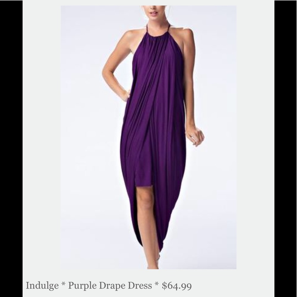 Indulge 💜 Purple Drape Dress